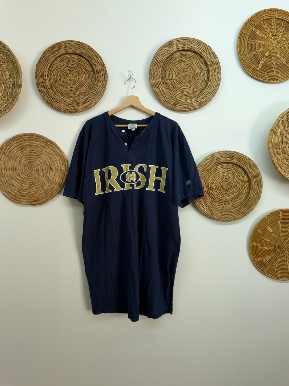 Vintage Notre Dame Irish Oversized T-Shirt Dress One Size